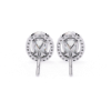 Picture of 1.50 carat solitaire Oval Cut Earrings, Each With a Halo Of Smaller Diamonds.(1.70 CTW Diamonds)