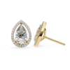 Picture of 1.40 Carat Solitaires Pear Cut Lab Grown Diamond Halo Earring.(1.60 CTW Diamonds)