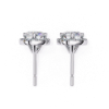 Picture of 1.80 carat solitaire Round Cut with surrounding halo Earring.( 2 CTW Diamonds)
