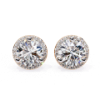 Picture of 1.80 carat solitaire Round Cut with surrounding halo Earring.( 2 CTW Diamonds)