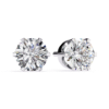 Picture of 2.60 Carat solitaire Round Cut Lab Grown Diamond Six Prong Stud Earring.