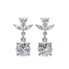 Picture of Floral Pear, Marquise & 1 carat Round Solitaires Drop Diamond Earrings (1.30 CTW Diamonds)