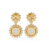 Picture of 1.00 Carat Round solitaire double halo danglers (1.50 CTW Diamonds)