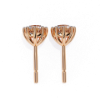 Picture of 2.60 Carat Everglow Eight Prong Solitaire Studs.