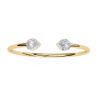 Picture of 1 carat pear solitaire Twin Teardrop Halo Bangle (1.40 CTW Diamonds)