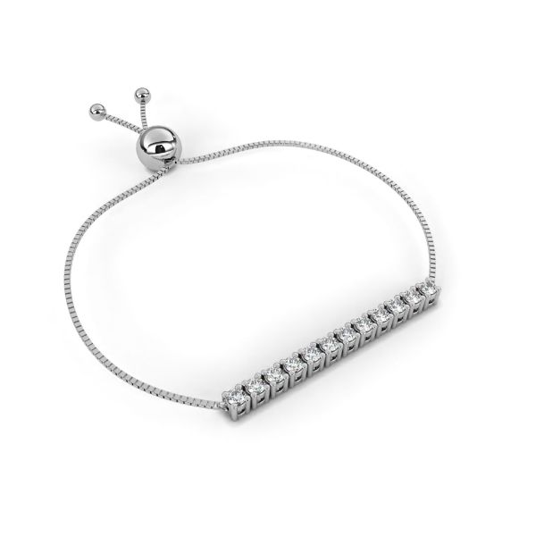 Picture of 50 cent Round Cut Lab Grown Diamond Pave Bracelet.