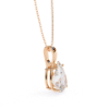 Picture of 65 cent Pear Cut Lab Grown Diamond Four Prong Pendant (Without Chain)