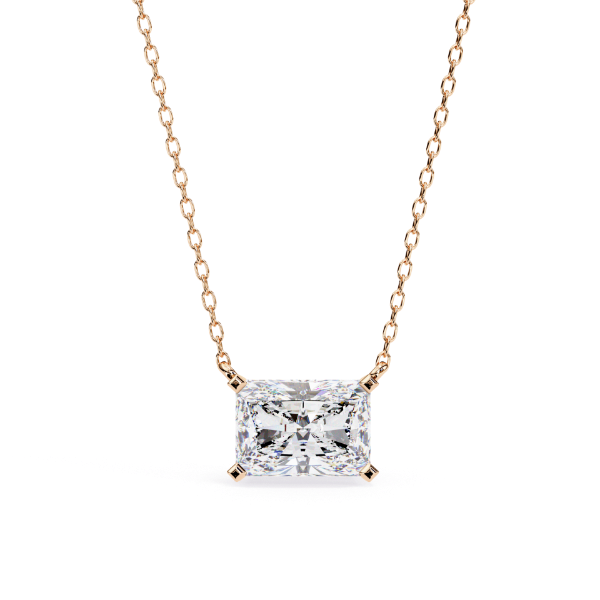 Picture of 2 Carat solitaire Radiant Cut Lab Grown Diamond Pendant (Without Chain)