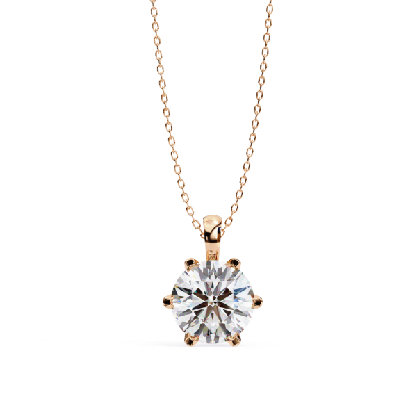 Picture of 2.20 carat Round Cut solitaire Six Prong Pendant (without chain)
