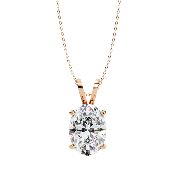 Picture of 2.50 carat Oval Cut  solitaireFour Prong Pendant (Without Chain)