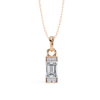 Picture of Elegant 1 Carat Solitaire Emerald Cut Pendant (without chain)(1.05 CTW Diamonds)