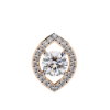 Picture of 45 cent Round Cut solitaire Marquise Shape Halo Pendant (Without Chain)