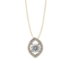 Picture of 45 cent Round Cut solitaire Marquise Shape Halo Pendant (Without Chain)