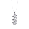 Picture of 1.30 Carat Round Cut Lab Grown Diamond Three Stone Pendant (without Chain)