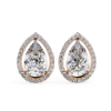 Picture of 1.40 Carat Solitaires Pear Cut Lab Grown Diamond Halo Earring.(1.60 CTW Diamonds)