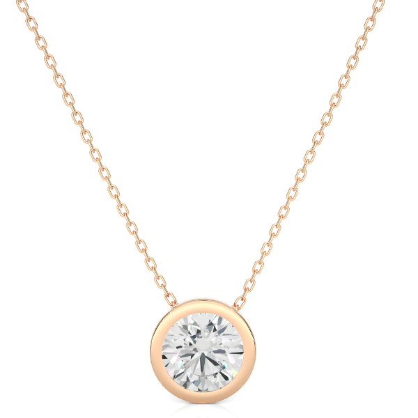 Picture of 1.10 carat round solitaire bezzel setting pendant