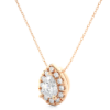 Picture of 65 Cent Solitaire Pear Shaped Halo Labgrown Diamond Pendant (Without Chain)