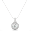 Picture of 1.30 Carat Solitaire Pendant, Encircled By Sparkling Halos.(Without Chain) (1.50 CTW Diamonds)