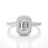 Picture of 0.90 Carat Solitaire Emerald Cut Halo Ring.(1.5 CTW Diamonds)