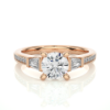 Picture of 1.68 carat Round with baguette Cut labgrown diamond Beautiful Ring.