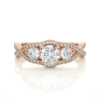 Picture of 1.10 Carat Criss-Cross Lab Grown Three Stone Diamond Ring.