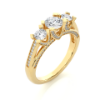 Picture of 1.20 Carat Lab Grown Diamond Three Stone Ring.