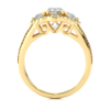 Picture of 1.15 Carat Halo Three Stone Lab Grown Diamond  Ring