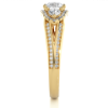 Picture of 1.15 Carat Halo Three Stone Lab Grown Diamond  Ring