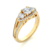 Picture of 1.15 Carat Halo Three Stone Lab Grown Diamond  Ring