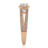 Picture of 50 Cent Cushion Solitaire Lab Grown Diamond Ring