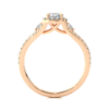 Picture of 50 Cent Cushion Solitaire Lab Grown Diamond Ring