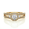 Picture of 50 Cent Cushion Solitaire Lab Grown Diamond Ring