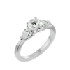 Picture of 1.10 Carat Solitaire with side pear cut Ring (1.60 CTW Diamonds)