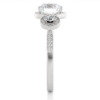 Picture of 1.30 Carat solitaire with 15 cents adjacent Diamond Halo Ring