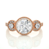 Picture of 1.30 Carat solitaire with 15 cents adjacent Diamond Halo Ring