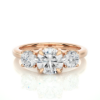 Picture of 1.00 Carat Solitaire Trinity Lab Grown Diamond Ring.(1.60 CTW Diamonds)