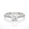 Picture of 65 Cent Solitaire Lab Grown Solitaire Ring with Side Accents.(1.05 CTW Diamonds)