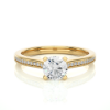 Picture of 65 Cent Solitaire Lab Grown Solitaire Ring with Side Accents.(1.05 CTW Diamonds)