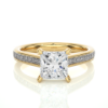 Picture of 1.50 Carat solitaire Princess Cut Diamond Ring (2 CTW Diamonds)