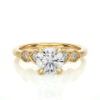 Picture of 1.20 Carat Round Cut Ring,accented with Delicate Heart Shaped Side Stones.