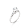 Picture of  0.50 Carat Lab Grown Solitaire Cathedral Ring.