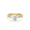 Picture of  0.50 Carat Lab Grown Solitaire Cathedral Ring.