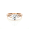 Picture of  0.50 Carat Lab Grown Solitaire Cathedral Ring.