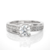 Picture of 0.70 Carat Center Diamond,embraced by Delicate Pave Band.(1 CTW Diamonds)