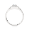 Picture of Emerald cut with Halo Lab Grown Diamond 1.10 Carat Total Ring.