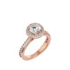 Picture of 1.20 carat Solitaire Lab Grown Diamond Halo Ring.