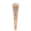 Picture of 0.70 Carat Solitaire Regal Round Halo Ring.