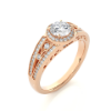 Picture of 0.70 Carat Solitaire Regal Round Halo Ring.