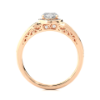 Picture of 0.70 Carat Solitaire Regal Round Halo Ring.