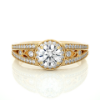 Picture of 0.70 Carat Solitaire Regal Round Halo Ring.